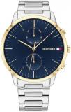 Tommy Hilfiger Analogue Multifunction Quartz Watch for Men with Silver Stainless Steel Bracelet - 17...