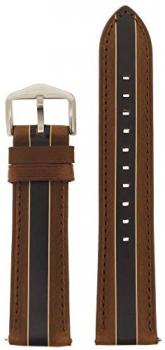 Fossil LB-FS5550 Replacement Leather Watch Strap 22 mm Brown/Blue/Beige