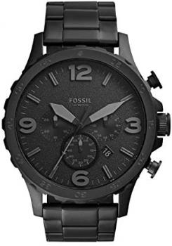 Fossil Men's Nate Blacktone Bracelet and Dial Watch