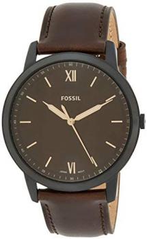 Fossil Men's Analog Quartz Watch with Leather Strap FS5557SET