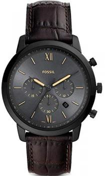Fossil Mens Analogue Quartz Watch with Real Leather Strap FS5579