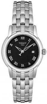 Tissot Ballade Ladies Black Dial Stainless Steel Bracelet Watch