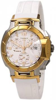Tissot T-Race &ndash; Watch (Men&rsquo;s Watch, Stainless Steel, Gold, Stainless Steel, Silicone, White)