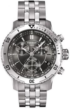 Tissot Men's T067.417.11.051.00 Silver Stainless-Steel Quartz Watch with Black Dial