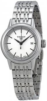 Tissot Women's Steel Bracelet &amp; Case Swiss Quartz White Dial Analog Watch T0852101101100