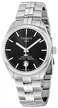 Tissot Men's Steel Bracelet &amp; Case Automatic Black Dial Analog Watch T1014081105100