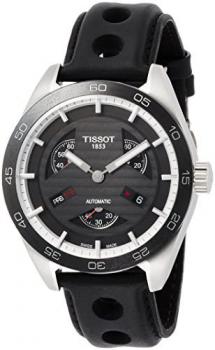 T100.428.16.051.00 Tissot Men's 42mm Black Leather Band Steel Case Sapphire Crystal Automatic Analog Watch