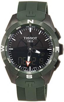 Tissot Mens T-Touch Expert Solar II Green Rubber Strap Watch T110.420.47.051.00