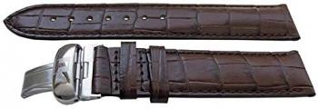 Authentic Tissot Watch Strap Brown Crocodile Grain 19mm