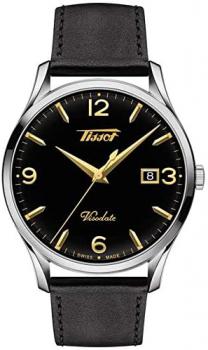 Tissot Mens Heritage Visodate Black Dial Black Leather Strap Watch T118.410.16.057.01
