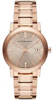 Burberry Rose Dial Rose Gold-Tone Ladies Watch BU9034