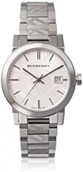 Ladies Burberry The City Engraved Check Watch BU9144