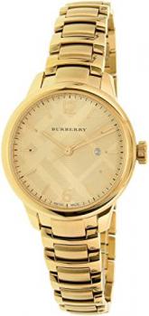 Burberry Women's Classic Round BU10109 Gold Stainless-Steel Swiss Quartz Fashion Watch