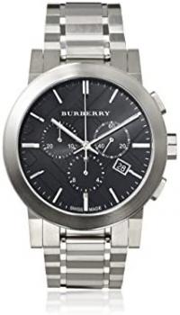 Burberry gents Large Check Stainless Steel Bracelet Watch BU9351