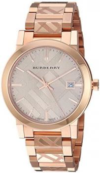 Ladies Burberry The City Engraved Check Watch BU9039
