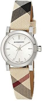 Burberry Classic Silver Dial Nova Check Leather Womens Watch BU9212