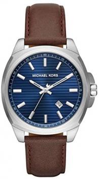 Michael Kors Mens Analogue Quartz Watch with Brown Leather Strap MK8678