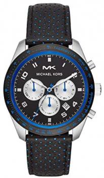 Michael Kors Mens Chronograph Quartz Watch with Leather Strap MK8706