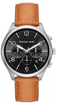 Michael Kors Mens Chronograph Quartz Watch with Leather Strap MK8661