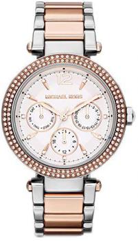 Michael Kors Parker Two Tone Rose Gold &amp; Silver Stainless Steel Ladies Watch MK6301