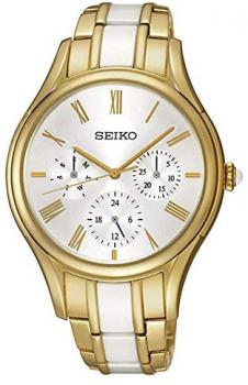 Seiko Women's Stainless Steel and Ceramic Quartz Watch SKY718P1