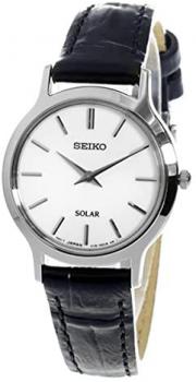 Seiko Men's Analogue Solar Powered Watch with Leather Strap SUP299P1