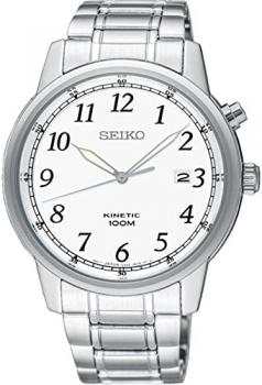 Seiko Men's Analogue Kinetic Watch with Stainless Steel Strap SKA775P1