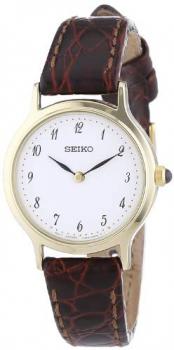 Seiko Women's Quartz Watch Lederband Damen SFQ828P1 with Leather Strap