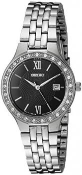 Seiko Women's Japanese Quartz Stainless Steel Watch, Color:Silver-Toned (Model: SUR761)