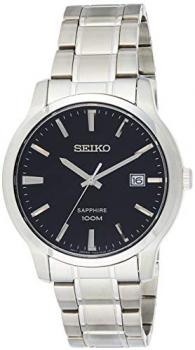 Seiko Mens Analogue Quartz Watch with Stainless Steel Strap SGEH41P1_Metallizzato, Nero
