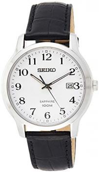 Seiko Men's Analogue Quartz Watch with Leather Strap SGEH69P1