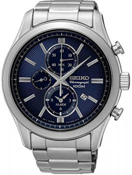 Seiko Men's Chronograph Quartz Watch with Stainless Steel Strap SNAF65P1