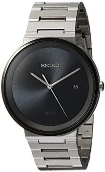 Seiko Men's Analog Japanese Quartz Watch with Stainless-Steel Strap SNE479