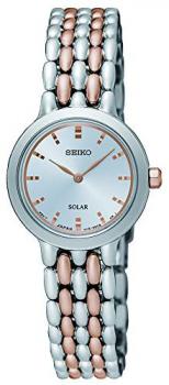 Seiko Women's Analogue Solar Powered Watch with Stainless Steel Strap SUP351P1