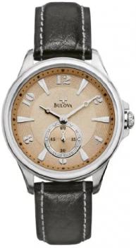 Bulova Women's 96L135 Leather Quartz Watch with Brown Dial