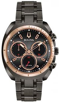 Bulova Mens Chronograph Quartz Watch with Stainless Steel Strap 98A158