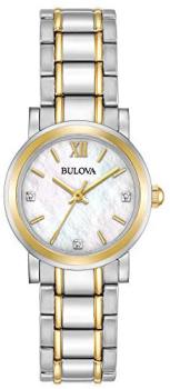 Bulova Women's 98P165 Timeless Diamond White Dial Quartz Watch