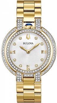Bulova Womens Analogue Quartz Watch with Stainless Steel Strap 98R249