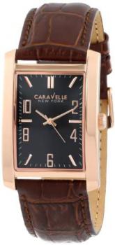 Caravelle New York Men's 44A104 Analog Display Japanese Quartz Brown Watch