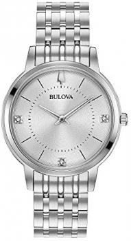 Bulova Womens Analogue Quartz Watch with Stainless Steel Strap 96P183