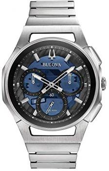 Bulova Mens Chronograph Quartz Watch with Stainless Steel Strap 96A205