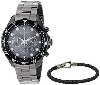 Bulova Mens Chronograph Quartz Watch with Stainless Steel Strap 98K104
