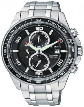 Citizen Men's Quartz Watch with Black Dial Analogue Display Quartz Titanium CA034055E