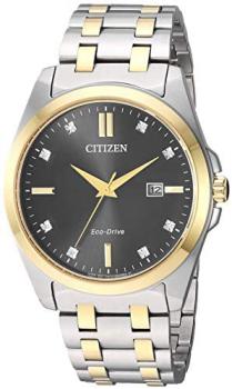 Citizen Men's Analog Eco-Drive Watch with Stainless Steel Strap BM7107-50E