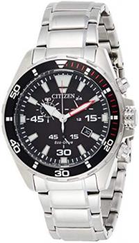 Citizen Men's Chronograph Eco-Drive Watch with Stainless Steel Strap AT2430-80E