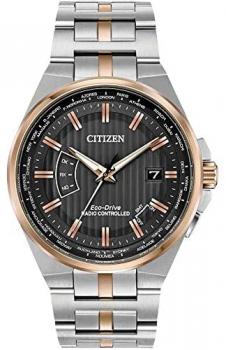 Citizen Men Analog Eco-Drive Watch with Stainless Steel Strap CB0166-54H