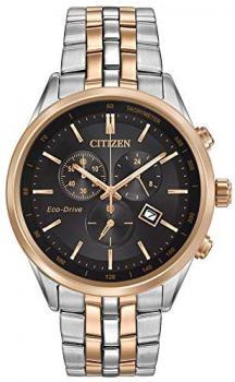 Citizen Men's Chronograph Solar Powered Watch with Stainless Steel Strap AT2146-59E