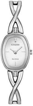 Citizen Women's Analogue Classic Solar Powered Watch with Stainless Steel Strap EX1410-53A