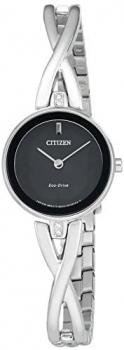 Citizen Women's Analogue Classic Solar Powered Watch with Stainless Steel Strap EX1420-50E