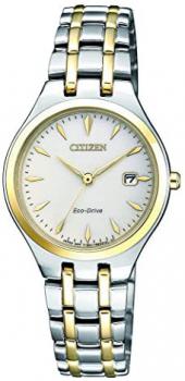 Citizen Women's Analogue Solar Powered Watch with Stainless Steel Strap EW2484-82B